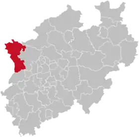 Localisation de Arrondissement de Clèves