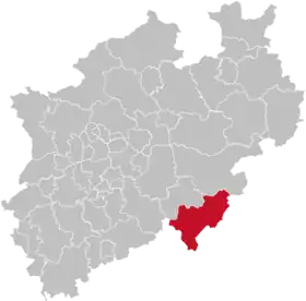 Localisation de Arrondissement de Siegen-Wittgenstein