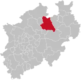 Localisation de Arrondissement de Warendorf