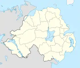 voir sur la carte d’Irlande du Nord