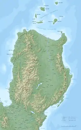Carte topographique du nord de l'île de Luçon.