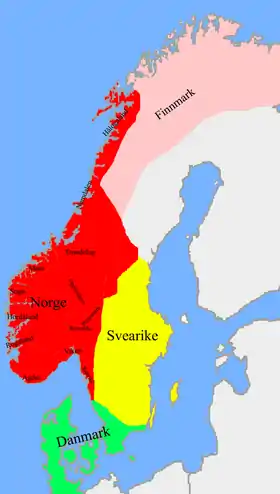 Carte : le royaume à la mort d'Olaf II le Saint