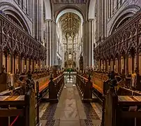 Le chœur de la cathédrale de Norwich. Juillet 2014.