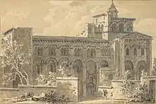 Notre-Dame-du-Port vers 1790, dessin attribué à Jacques Martin Sylvestre Bence