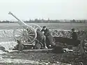 Un canon anti-aérien improvisé avec un modèle 1897 (Première Guerre mondiale)