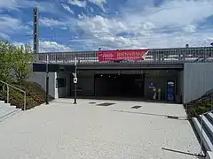 Entrée nord du passage souterrain de la gare.