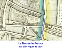 Nouvelle France sur le plan Piquet de 1814.