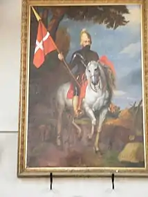 Saint Maurice à cheval.