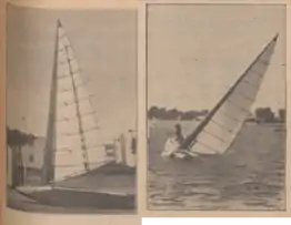 Novembre 1934 - Sloop Oberden avec voile aérodynamique - Les Ailes, n° 698