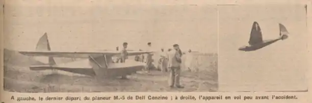 Le M-5 de Dell Gonzino - Les Ailes, n° 855, novembre 1937