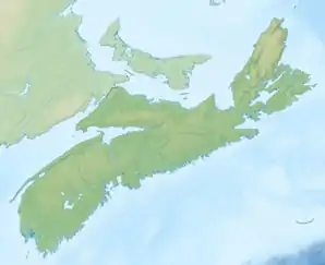 Localisation de la baie de St. Margarets en Nouvelle-Écosse.