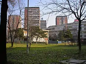 Immeubles dans le Blok 21 à Novi Beograd.
