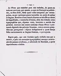 La préface est une traduction littérale en anglais de celle en portugais de la seconde édition du Novo guia da conversaçao en portuguez e francez de 1853, y compris la mention qu'il s'agit d'une seconde édition.
