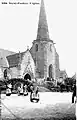 Noyal-Pontivy : l'église paroissiale Sainte-Noyale et le cimetière l'entourant vers 1910 (carte postale).