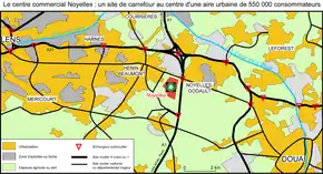 Le centre commercial Noyelles : un site de carrefour au centre d'une aire urbaine de 550 000 consommateurs