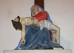 Collégiale Saint-Antoine Pieta en bois polychrome du XVIIè.