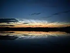 Hidden Lake, Territoires du Nord-ouest au Canada. Photo prise Lundi le 12 août 2019, 02:28 am