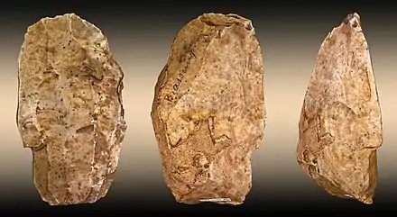 Nucléus en silex pour débitage laminaire – Paléolithique supérieur  – Brassempouy - Muséum de Toulouse