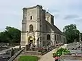 Vue depuis le cimetière.