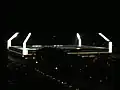 Vue aérienne nocturne du stade