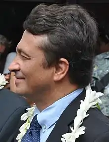 Nuihau Laurey, président par intérim de la Polynésie française entre 2014 et 2014.