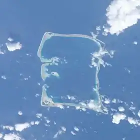 Image satellite de Nukufetau.