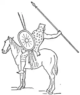 Représentation d'un cavalier numide par Theodore Ayrault Dodge