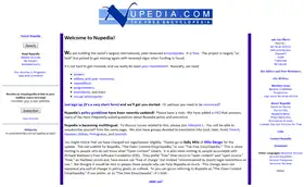 Page d'accueil de Nupedia.