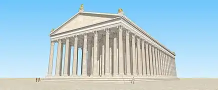 Restitution 3D de l'Olympeion d'Athènes.