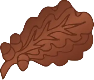 Bronze oak leaf cluster