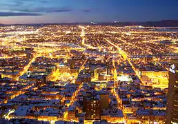 Vue de nuit sur la Basse-ville de Québec