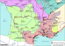 A nord, les Aquitains (proto-basques) sont intégrés dans la province romaine élargie de Gaule aquitaine et se trouvent minoritaires par rapport aux Celtes.