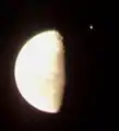 Photo prise quelques minutes avant l'occultation de Jupiter par la Lune.