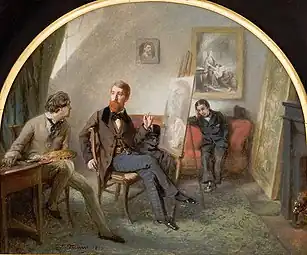 L'Atelier du peintre (1853), Montpellier, musée Fabre.
