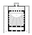 Plan schématique rectangulaire de l'odéon d'Agrippa, à Athènes