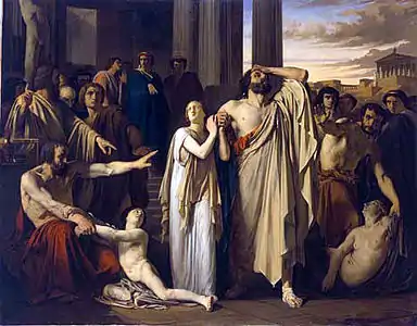 Œdipe et Antigone s'exilant de Thèbes (1843), Paris, École nationale supérieure des beaux-arts.
