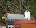 Vue de l'église d'Øksfjord