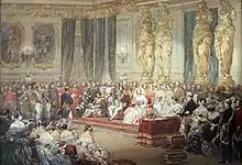 Réception de Napoléon III dans la salle des Maréchaux.