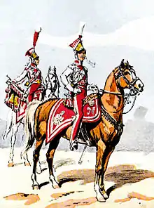 Officier et trompette des lanciers polonais de la Garde impériale