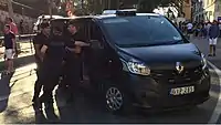 Policiers du Rapid Intervention Unit (RIU) en sécurisation du Isle of MTV Malta 2018