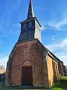 Façade du clocher.