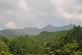 Vue du mont Ogura depuis le village de Kitaaiki.