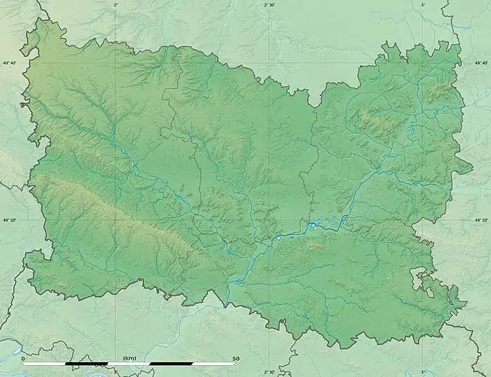 Voir sur la carte topographique de l'Oise
