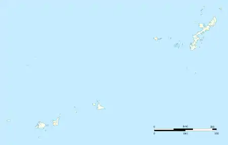 Carte des aéroports de l'archipel d'Okinawa
