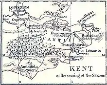 Carte du Kent à l'époque romaine.