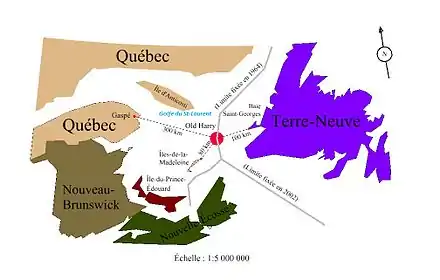 L'emplacement du gisement Old Harry dans le golfe du Saint-Laurent.
