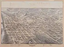 Plan de Dallas en 1872.