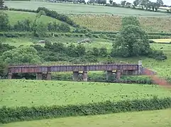 Le vieux pont de chemin de fer sur la Mourne, Victoria Bridge.