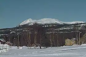 La montagne Oldklumpen en hiver