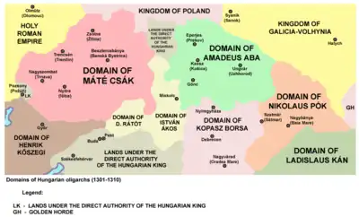 Domaines des oligarques 1301-1310